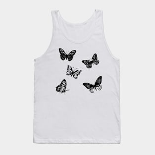 Black Butterflies Tank Top